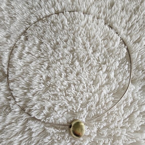 18K Yellow Gold and Sterling Silver Basket pattern McGurrin Studio Necklace - Picture 3 of 12